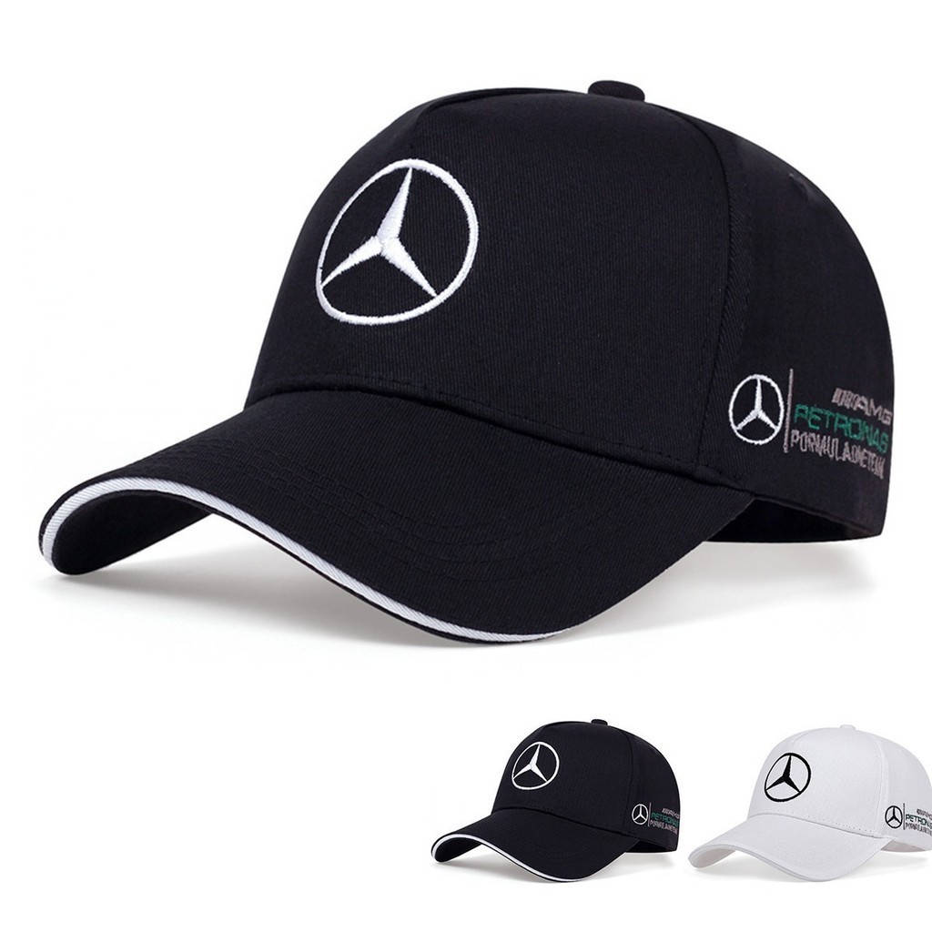 รถแข่งใหม่ Mercedes Benz หมวกปัก commuting หมวกปากเป็ด
