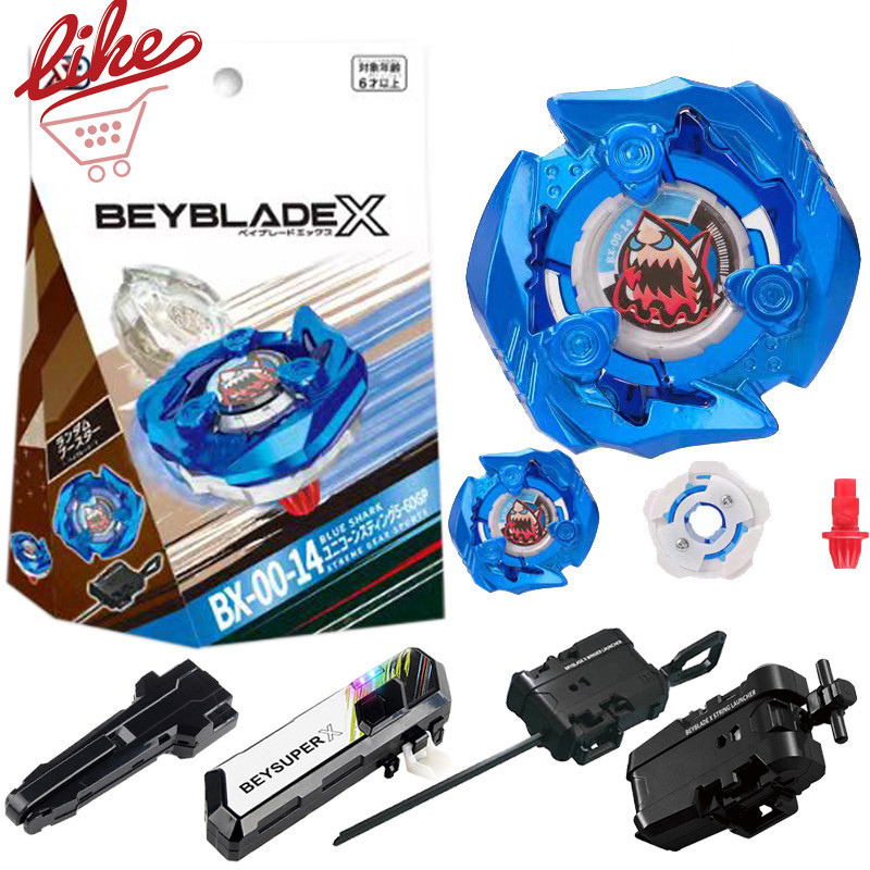 Limited Edition Beyblade X BX-14 Shark Edge Blue Beyblade Xtreme พร้อม Launcher Led Grip ชุดสําหรับ Beyblade Burst ของเล่นเด็กสําหรับเด็กของขวัญวันเกิด