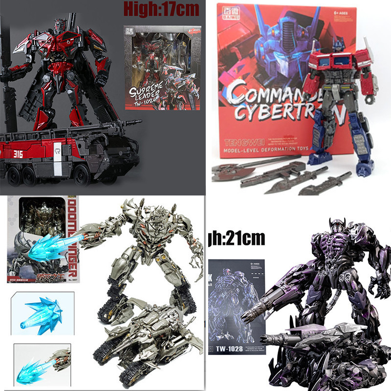 Transformers Action Figure Optimus Prime Shockwave Megatron Ironhide Sentinel Prime ของขวัญโมเดลข้อต่อที่สามารถเคลื่อนย้ายได้