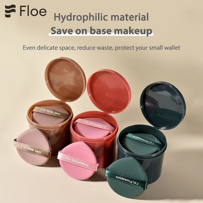 พัฟฟองน้ําแต่งหน้า ทรงกลม สีแคนดี้ 7 ชิ้น-FE