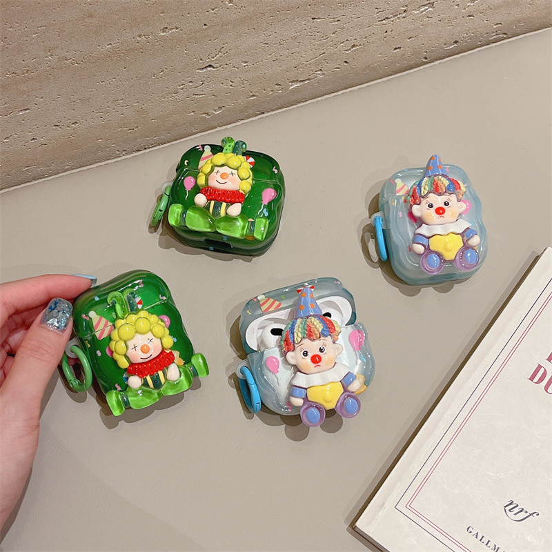 3D Joker สําหรับ Airpods 1/2 3 Pro2 Pro3 Airpods4 ชุดหูฟังไร้สายบลูทูธป้องกันกรณี AirPodsPro3 3 4 หู