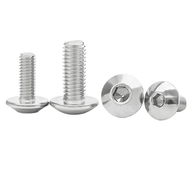 [LJX]M3M4M5M6M10 Button Head Hexagon SUS304 Socket Machine Screw /น็อต สกรู หัวจมกลม สแตนเลส 304