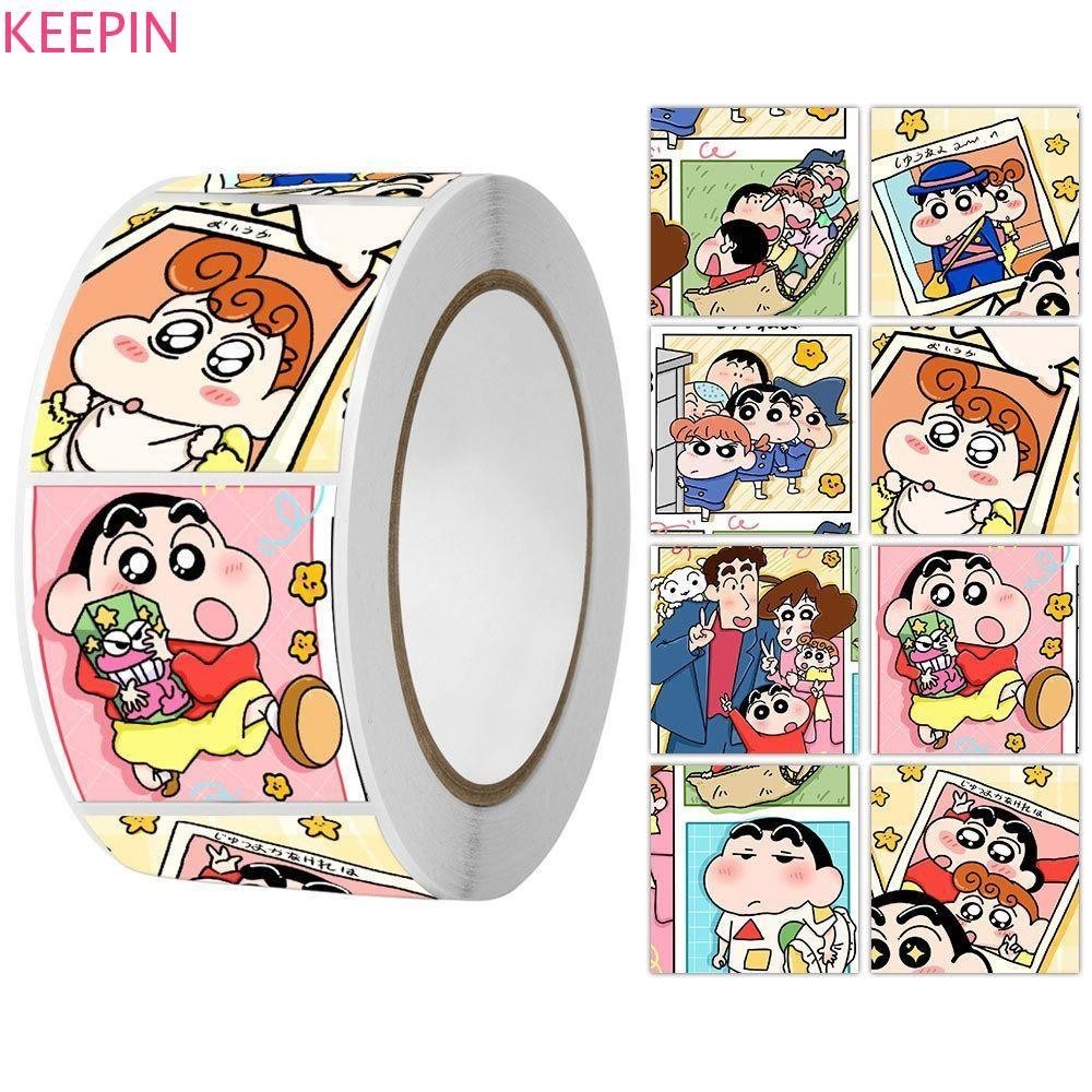 Keepin สติ๊กเกอร์เครยอนชินจัง, ฉลากเหนียวของขวัญตกแต่งสติ๊กเกอร์เครยอนชินจัง, กาวกันน้ําสร้างสรรค์งานฝีมือ DIY สติ๊กเกอร์ม้วนซีลอัลบั้ม