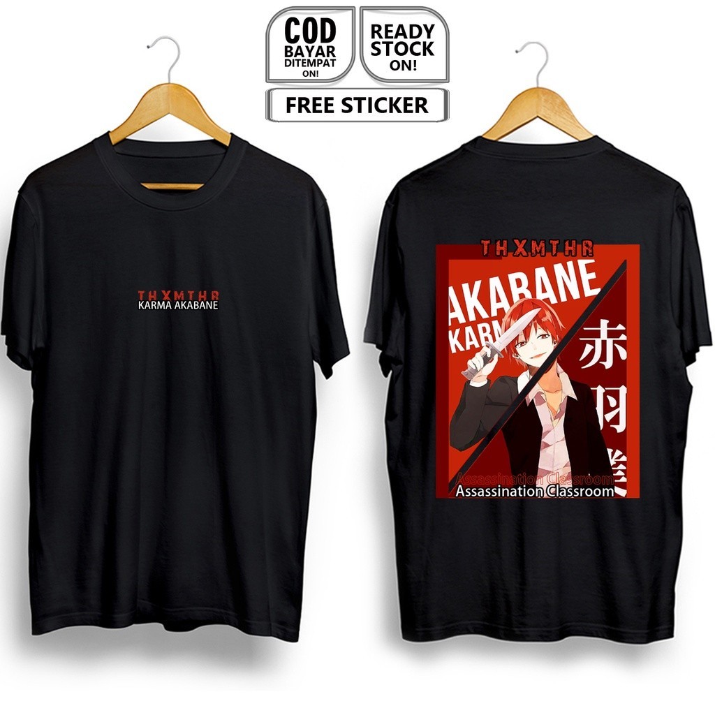 เสื้อยืด พิมพ์ลายอนิเมะ Karma AKABANE ASSASSINATIO การ์ตูน oversize เซ็กซี่ ชุดปกติ สีขาว
