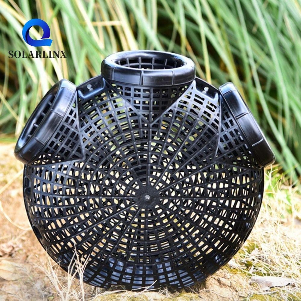 เครื่องดัก Loach SOLARLINX, 3/6/8 หลุมติดตั้งง่ายกรงตาข่ายปลาสีดํา, เครือข่ายปลาพลาสติกทนทานมัลติฟังก์ชั่กับดักตกปลากุ้งปลาไหล