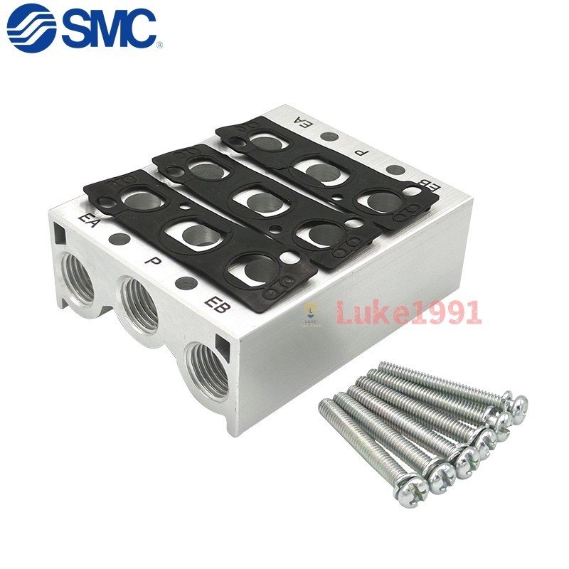 Smc ฐานโซลินอยด์วาล์ว Busbar SS5Y3/SS5Y5/SS5Y7/-20-02-03-04-05-06-10