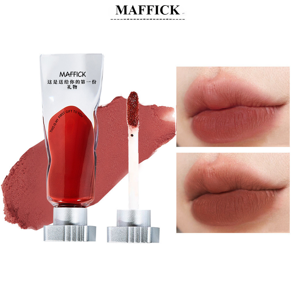 Maffick Transparent Lip Glaze Pigment Non-Stick Cup แต่งหน้าติดทนนานกันน้ํา 6 สีลิปสติก 4.5g