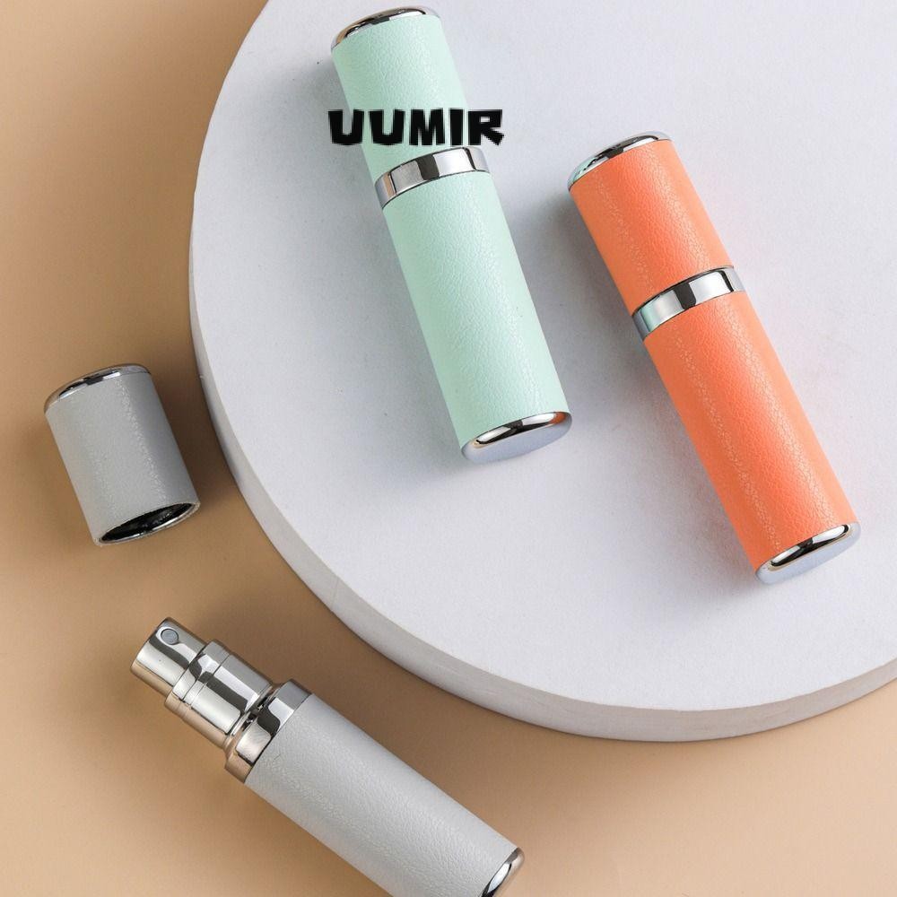 Uumir ขวดแยกน้ําหอม 5 มล., ขวดสเปรย์หนังรีฟิล, แบบพกพา Ultral Fine Mist น้ําหอม Atomizer Travel