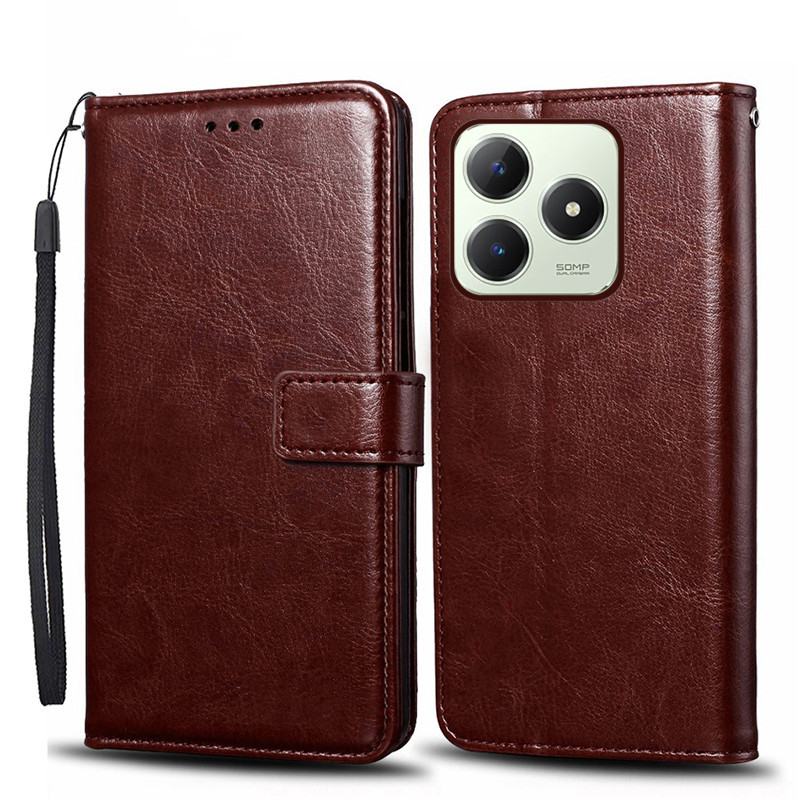 เคสโทรศัพท์แบบพลิกสําหรับ OPPO Realme C65s กรณีกระเป๋าสตางค์ปกหนัง PU สําหรับ Realme C65s