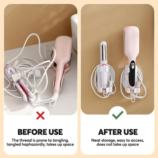 Curler Straightener Stand ติดผนังดัดผม Straighteners ผู้ถือ Rack เครื่องเป่าผม Organizer