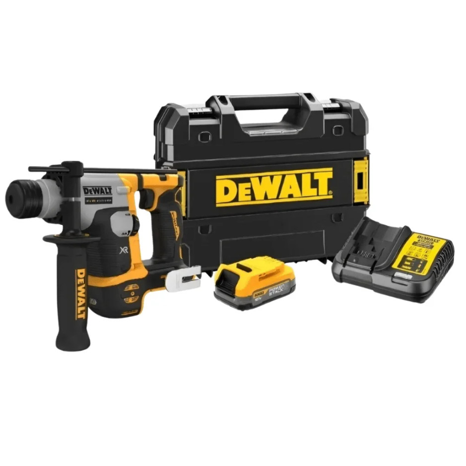 DEWALT สว่านโรตารี่ รุ่น DCH172E1T-B1 สว่านโรตารี่ไร้สายไร้แปรงถ่าน SDS-Plus 16มม. พร้อมแบตเตอรี่ Po