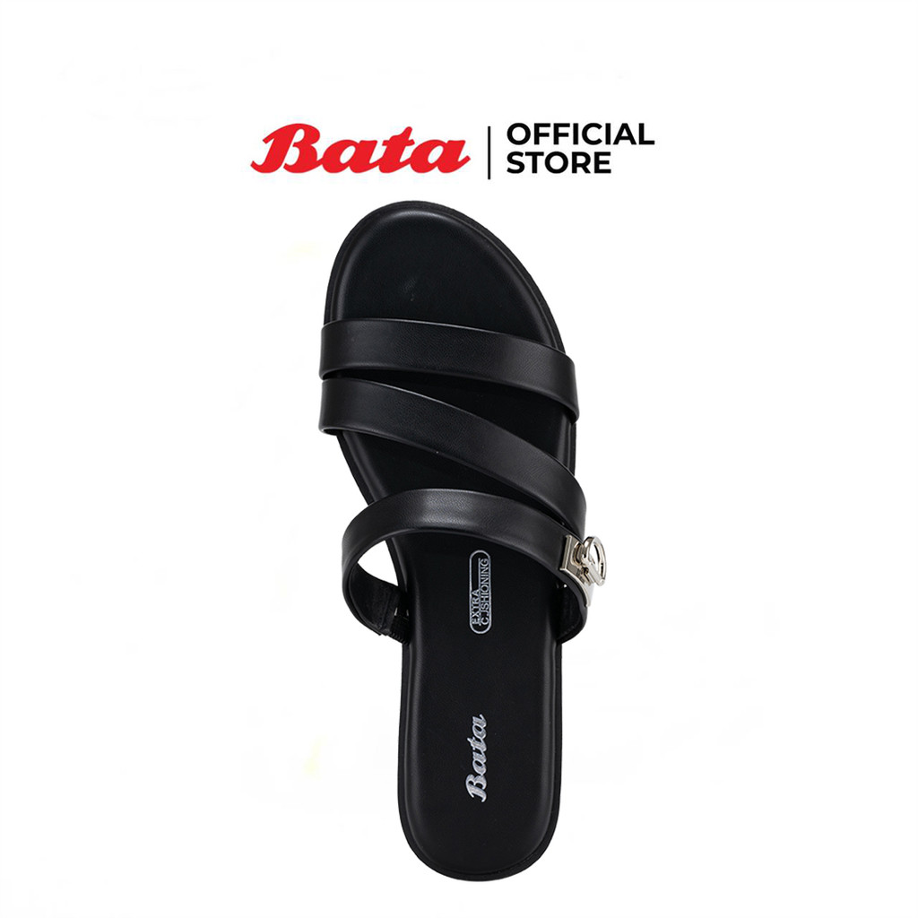 Bata บาจา รองเท้าแตะแฟชั่นแบบสวม ส้นแบนสำหรับผู้หญิง รุ่น SOAKA สีเขียวมิ้นท์ 5317085 สีดำ 5316085