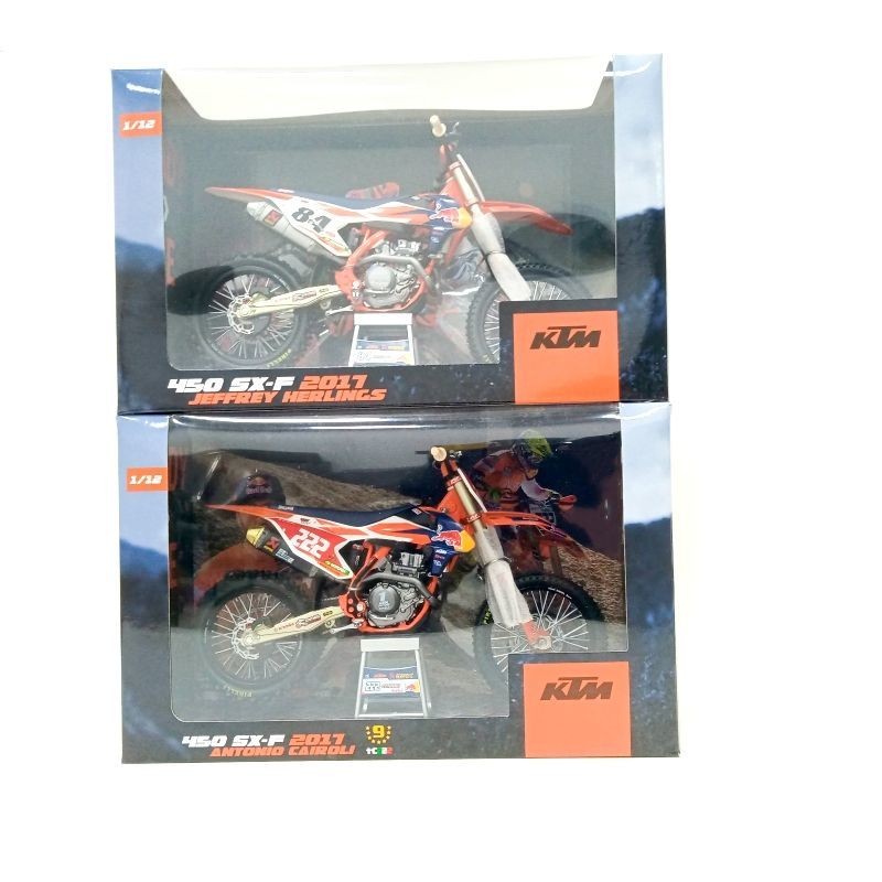Ktm 1: 12 MXGP 450 SX-F 2017 Red Bull World Champion รุ่นรถจักรยานยนต์ออฟโรด #222 #84