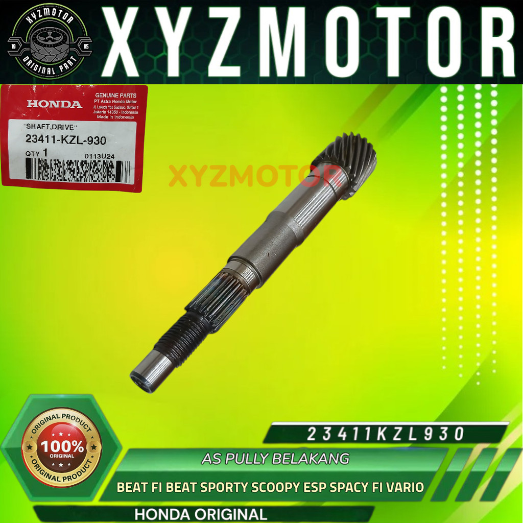 ด้านหลัง PULLY ASSEMBLY BEAT FI BEAT SPORTY SCOOPY ESP SPACY FI VARIO 110 ESP AHM 23411-KZL-930