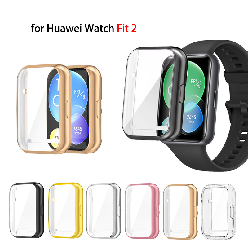 เปลือกป้องกันแบบนิ่ม ทีพียู ทนต่อการตกสําหรับนาฬิกา Huawei Watch Fit 2