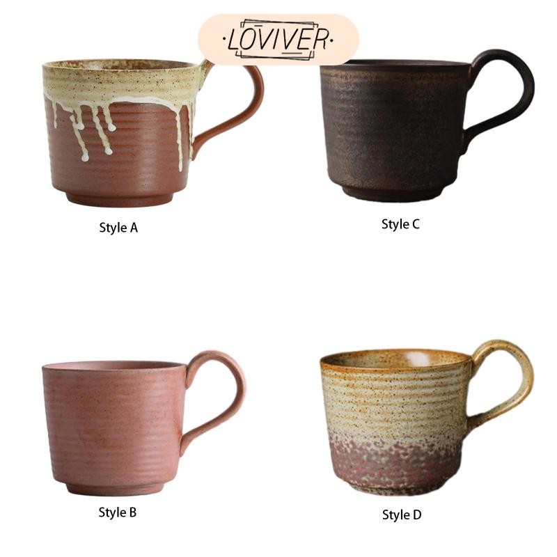 LOVIVER แก้วเซรามิคมีหูจับ สําหรับกาแฟลาเต้ คาปูชิโน่ บาร์ผู้ชาย