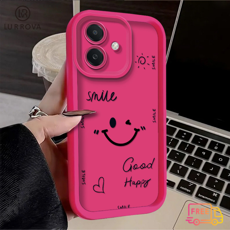 สําหรับOPPO A6PRO A5X A5 5G A3X A3 PRO A5 PRO A80 A60 A79 A38 A18 A17 A57 2022 4G A78 A58 A7 A5S A12 A95 หน้ายิ้มซิลิโคนกันกระแทกเคสโทรศัพท์ - รูปที่ 3