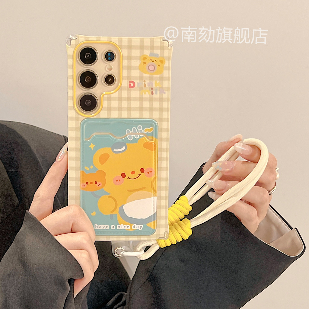 เหมาะสําหรับเคสโทรศัพท์ Samsung s25ultra คือ s24s23u ผู้ถือบัตร s22 Plus สิบ a52s21fe เหมาะสําหรับฤดูใบไม้ผลิ 10 + ใส่รวมทุกอย่างพร้อมเชือกเส้นเล็ก a55note20s10s20a54a53 โทรศัพท์ใหม่