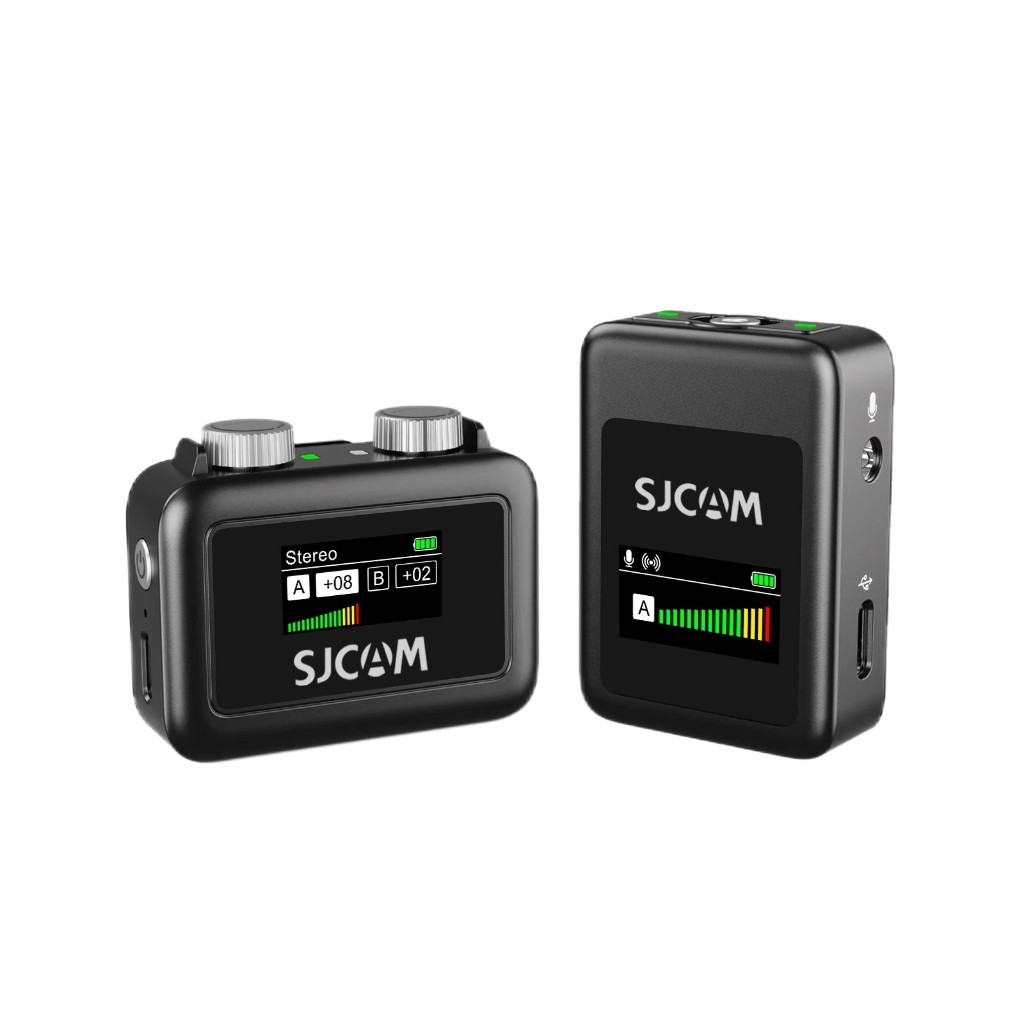 Sjcam M1 ไมโครโฟนไร้สาย ตัดเสียงรบกวน ระยะเวลา 24 ชั่วโมง 656 ฟุต (200 เมตร) [2Zj0s9Qg]