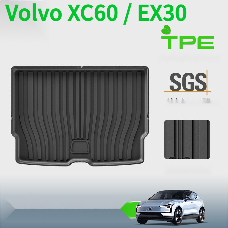24-25 Volvo XC60 / EX30 พรมปูพื้นรถยนต์ TPE เสื่อเบาะหลัง. พรมรองท้ายรถ