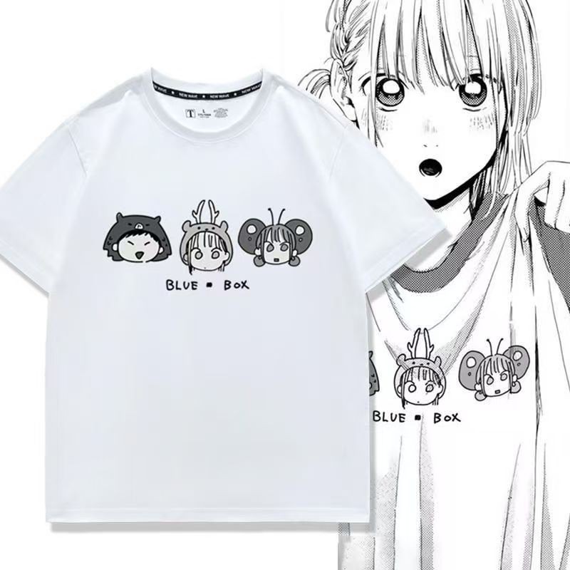 Anime Blue Box Kano Chinatsu พิมพ์ฤดูร้อนผู้ชายเสื้อยืด Casual Breathable Plus ขนาด Street เสื้อยืดแฟชั่นผู้ชาย