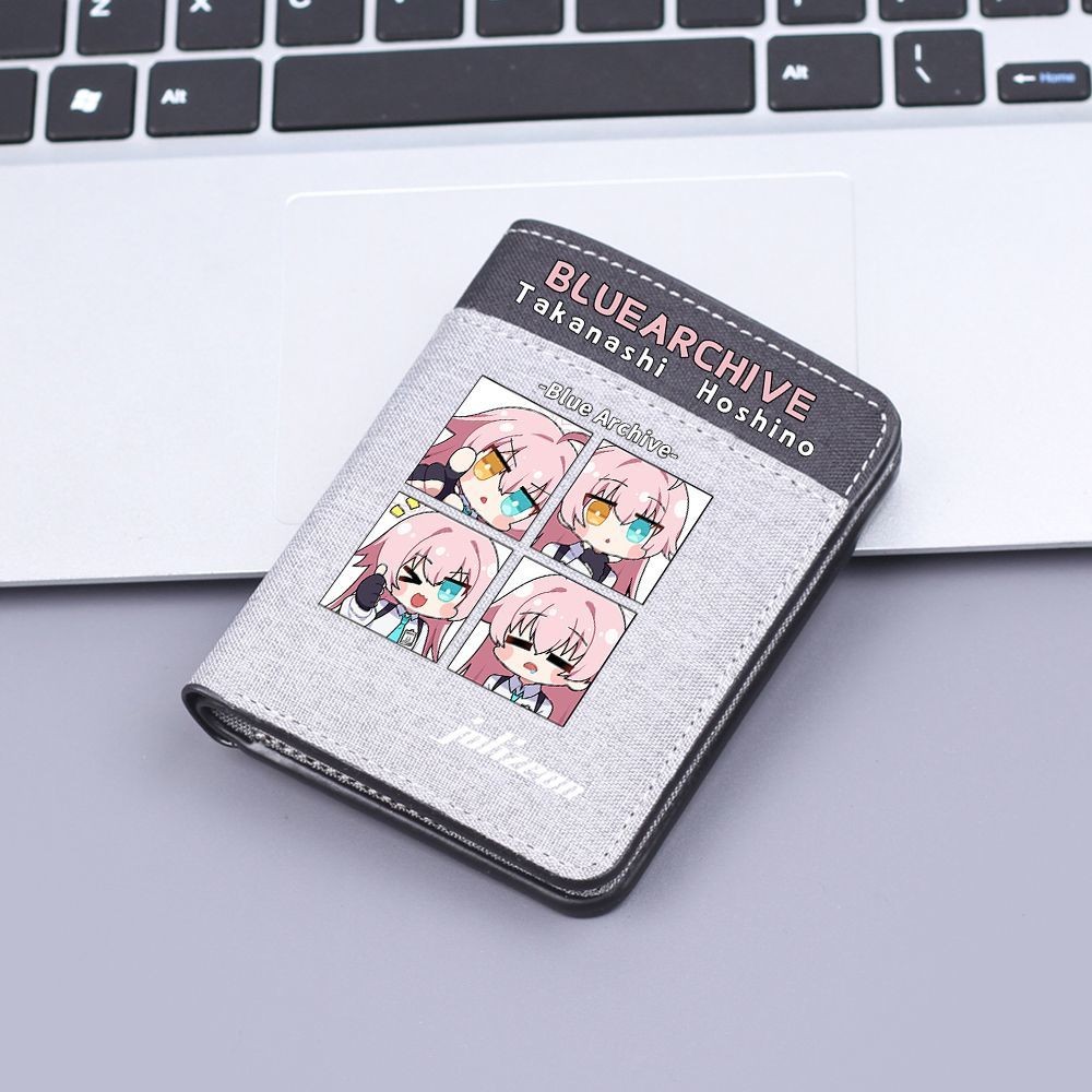 กระเป๋าใส่เหรียญ Blue Archive สินค้ากระเป๋าสตางค์ใบสั้น Bird Touring Star Wild Sand Wolf White Alice Card Holder