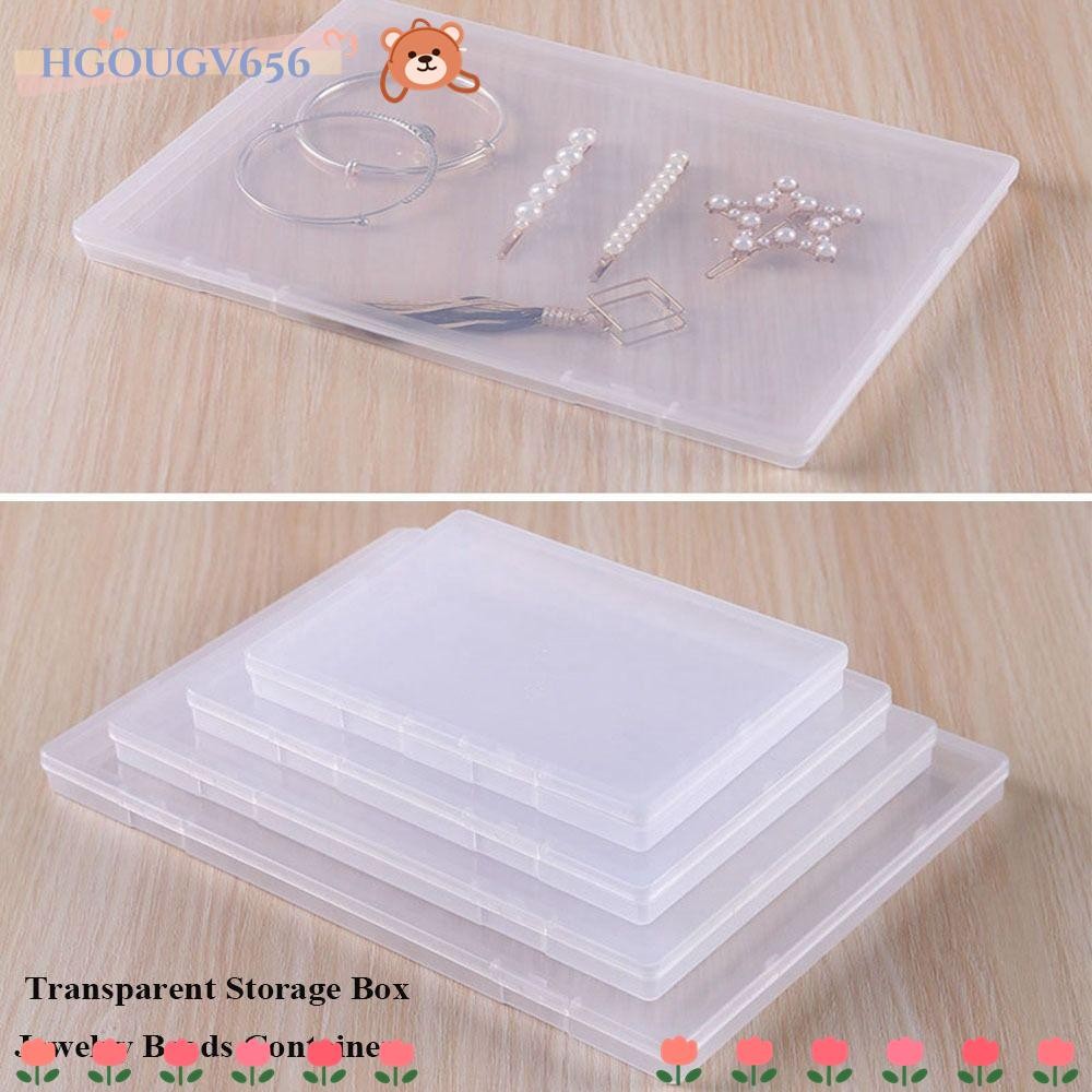 Hgougv656 กล่องเก็บของแบบใส 4 Sizse Sundries Organizer Square Small Items