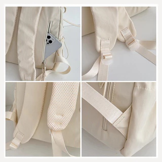 Pearsbags กระเป๋าสะพายคู่ ความจุขนาดใหญ่ น่ารัก โบว์ โรงเรียน สีทึบ กระเป๋าสวย