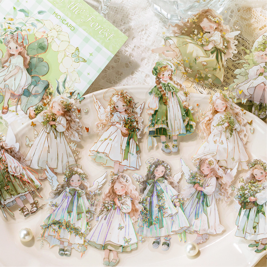 Journal Go 30pcs Fairy Tale Forest Girl สติกเกอร์สําหรับการ์ด Scrapbooking Planner การ์ดโน้ตบุ๊ค Collage ตกแต่งสาวสติกเกอร์ - รูปที่ 4