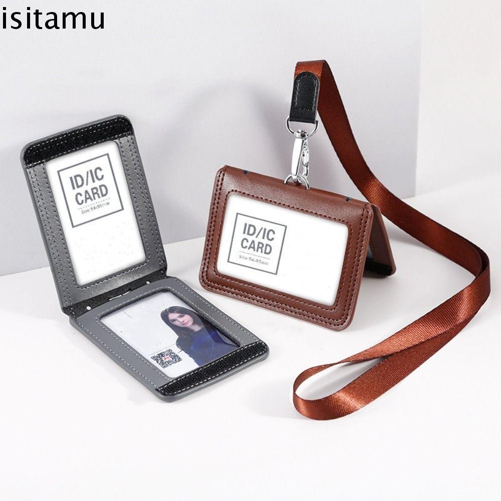 Isitaft ที่ใส่บัตรประชาชน, สายคล้องคอพร้อมที่ใส่บัตรหมอเชือกเส้นเล็ก, อุปกรณ์พนักงาน, การ์ดหน้าอก หนังวัว หนังธุรกิจบัตรทํางานกรณีนักข่าวตํารวจ