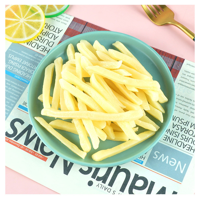 10pcs จําลอง French Fries ประดิษฐ์ Faux Fries ปลอม French Fries จําลองอาหาร French Fries PVC ครัวของเล่นตกแต่ง Photo Props Party ขนมตกแต่ง - รูปที่ 6