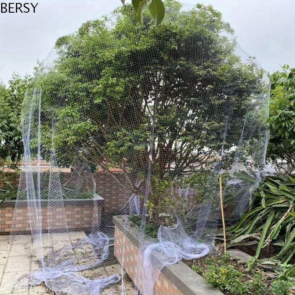Besy ตาข่ายป้องกันนก, ตาข่ายสีขาวป้องกันแมลง Anti Bird Net, ตาข่ายใบไม้ Strong 4-10m ผ้าคลุมป้องกันพืชแบบนุ่ม Fishpond