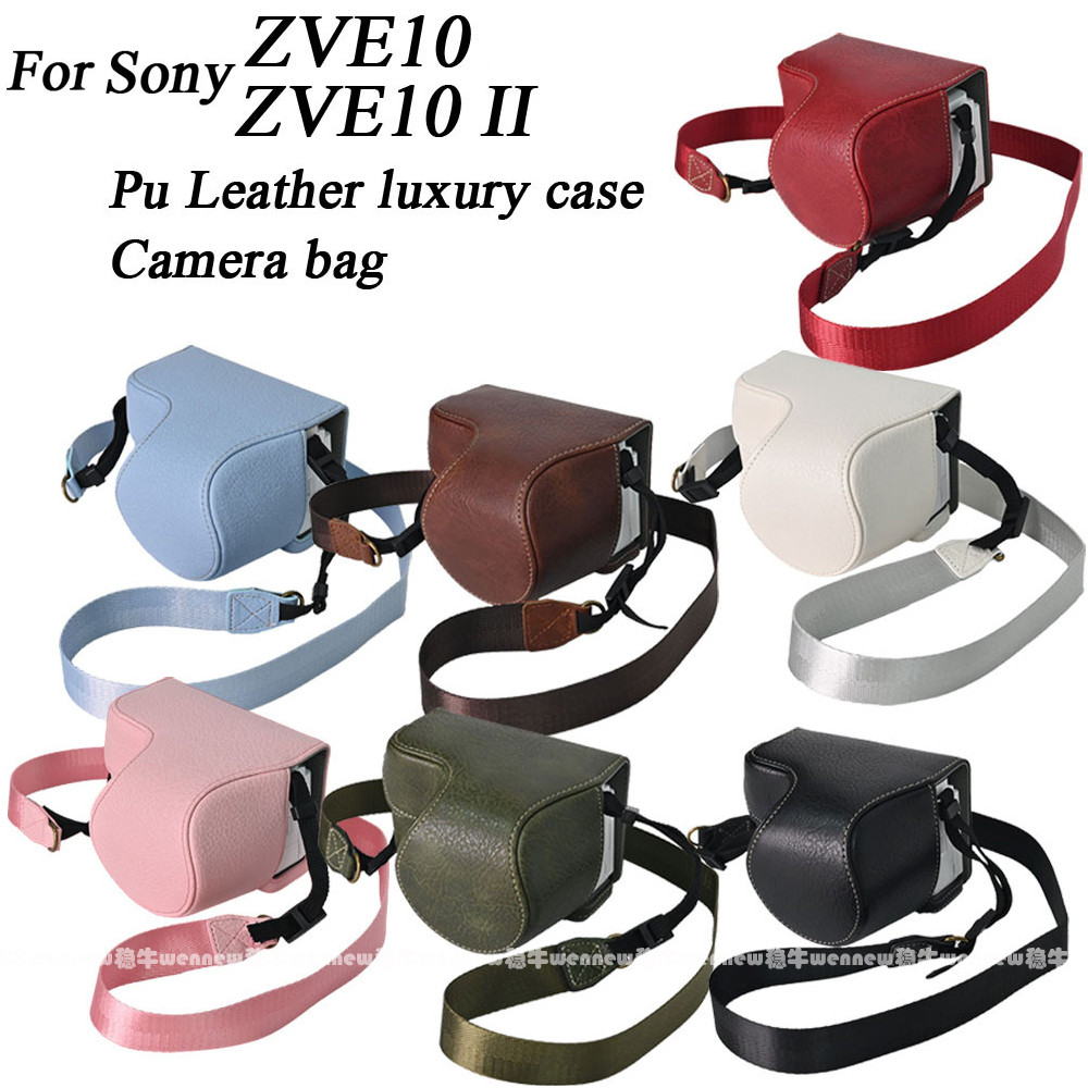 Zve10 II สําหรับ Sony ZV-E10 II กระเป๋ากล้องหรูหรา Pu หนังกล้องกระเป๋า ZV-E10 II 16-50 มม.เลนส์