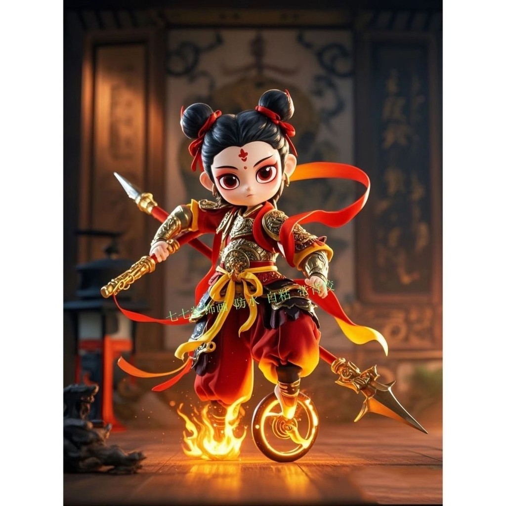亚克力平面可爱卡通哪吒汽车后视镜包包挂件Acrylic flat cute cartoon Nezha car rearview20250327