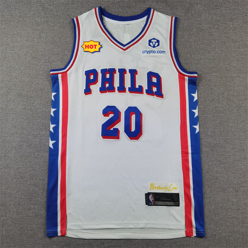 เสื้อกีฬา Philadelphia 76ers ไซส์ 20 สีขาว คุณภาพเยี่ยม