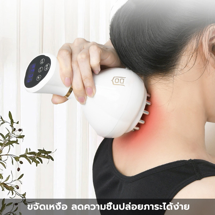 ไฟฟ้าเส้นเมอริเดียนแปรงนวด เครื่องนวดกัวซาไฟฟ้าบำบัดผิว เครื่องนวด ชาร์จ USB นวดทั้งตัวใช้ในบ้าน - รูปที่ 2