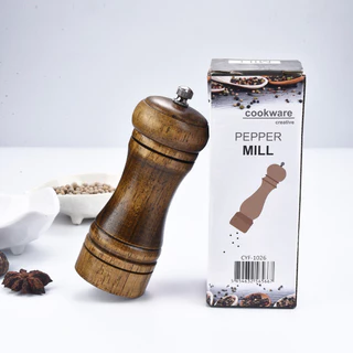 SUGA พร้อมส่ง ขวดบดพริกไทย ที่บดพริกไทย เนื้อไม้แท้ ปรับความละเอียดได้ เครื่องบดพริกไทย บดพริกไทย แกนบดเซรามิค SUR354