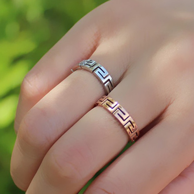 เครื่องประดับ สร้อยคอ จี้แหวนไทเทเนียม แบบกลวง สเตนเลส สไตล์วินเทจ คลาสสิก หรูหรา สําหรับทุกเพศ ทุกวัย - รูปที่ 5