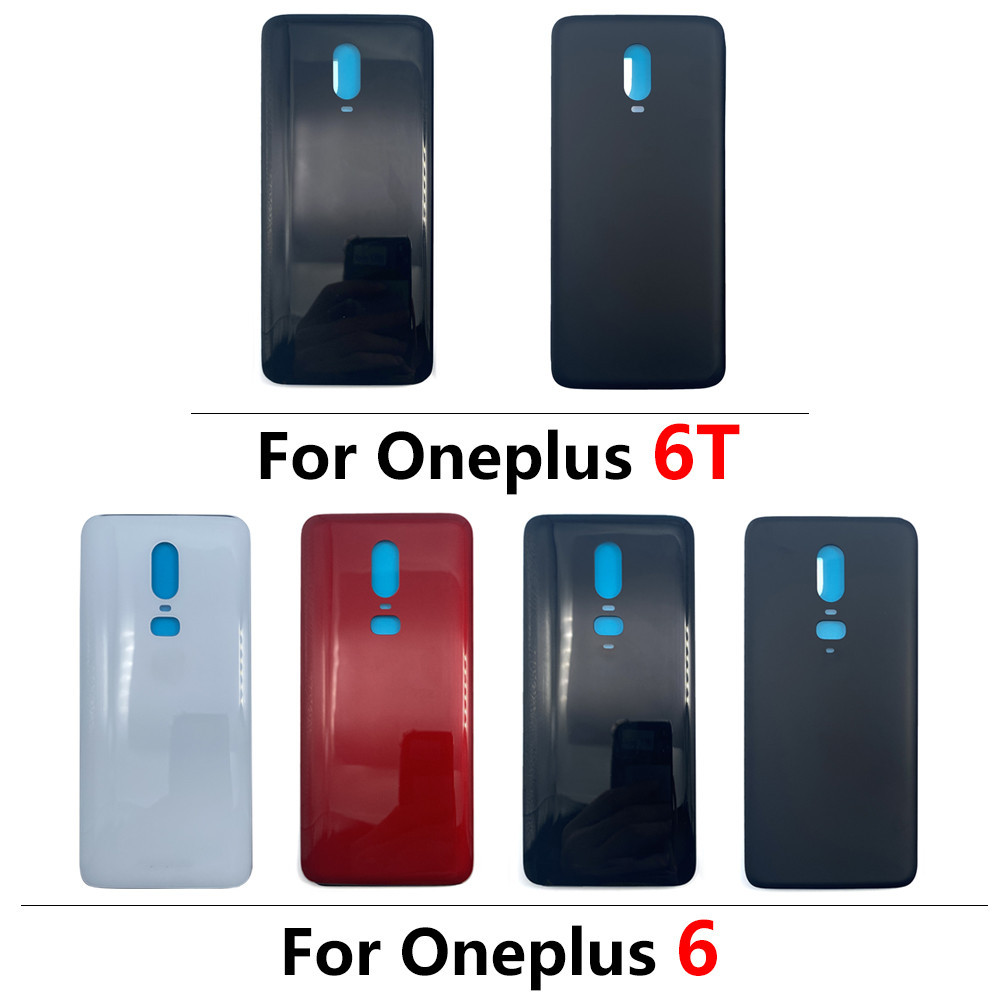 อะไหล่ฝาครอบแบตเตอรี่ด้านหลัง 1+6T พร้อมโลโก้ สําหรับ OnePlus 6 6T