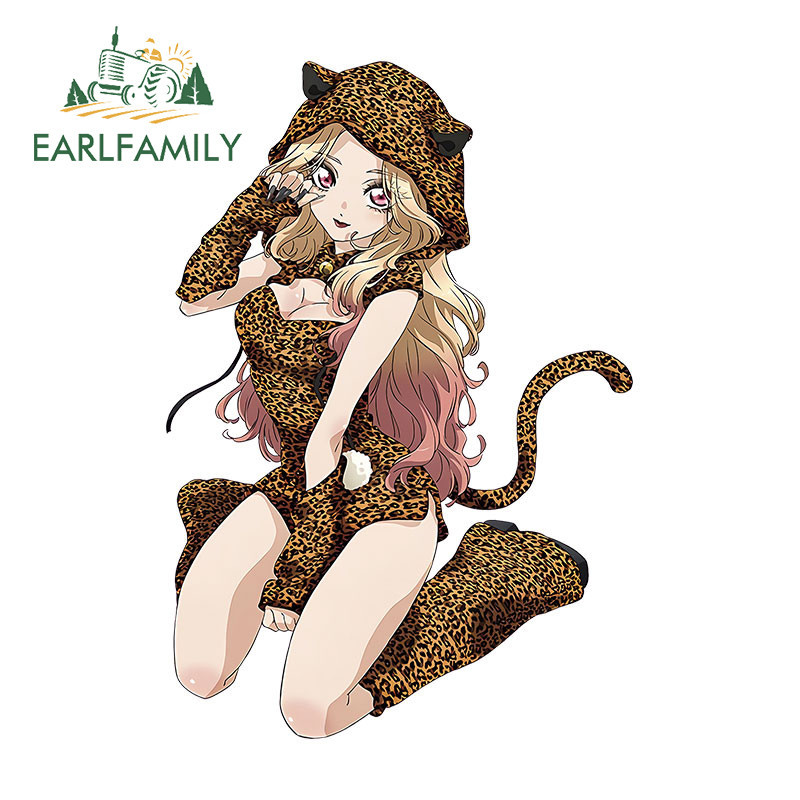 Earlfamily สติกเกอร์ไวนิล กันน้ํา กันรอยขีดข่วน ลายอนิเมะ Kitagawa Marin 13 ซม. x 9.0 ซม. สําหรับติดตกแต่งกระจกมองหลังรถยนต์ รถบรรทุก ATV