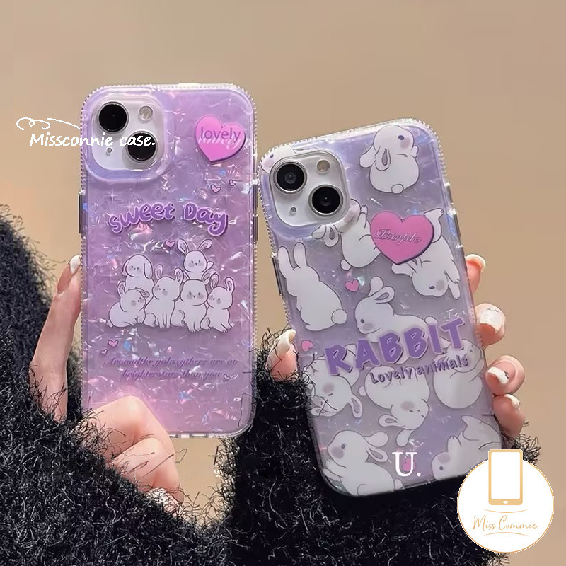 เคสโทรศัพท์มือถือ ลายยูนิคอร์น แมว กระต่าย หัวใจน่ารัก พร้อมสายคล้องมือ และช่องใส่บัตร หรูหรา สําหรับ IPhone 7Plus 11 13 15 12 14 Pro MAX 15 6 8 7 6S Plus XR XS X MAX SE 2020