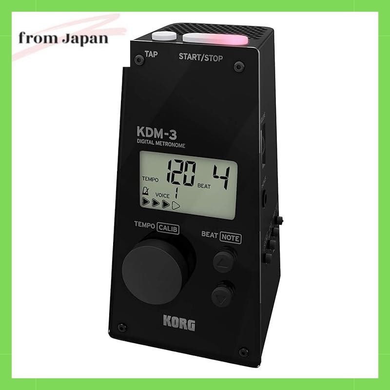 KORG KDM-3 BK Black Metronome Ideal for individual practice, part practice, ensemble practice, loud,