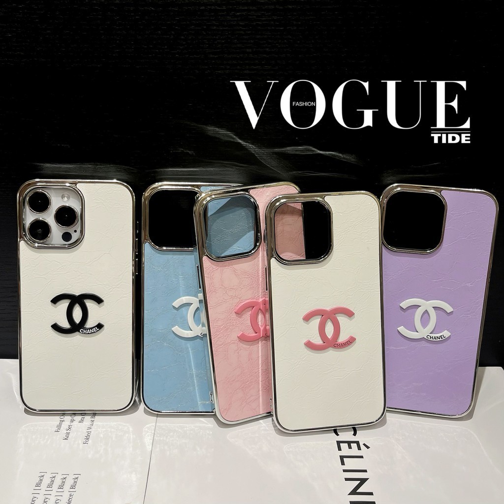 เคสโทรศัพท์มือถือหนัง กันกระแทก ลายโลโก้ CC แฟชั่น สําหรับ iphone 15 14 13 12 11 Pro Max 15plus 14plus