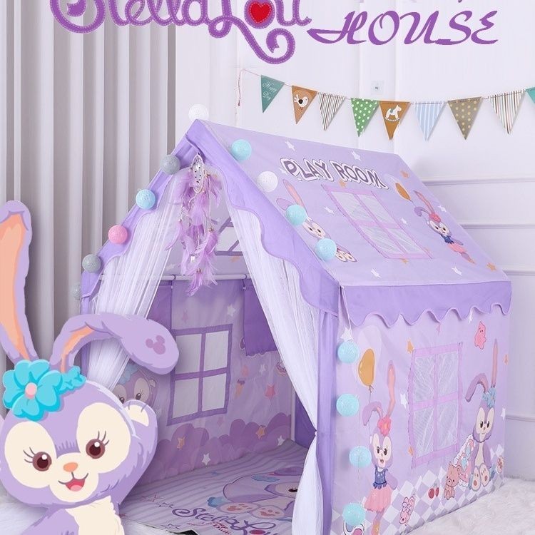 Elsa Princess Room เต็นท์เด็กในร่มบ้านหลังเล็กสาวห้องนั่งเล่นตุ๊กตาปราสาทสามารถ Sleep