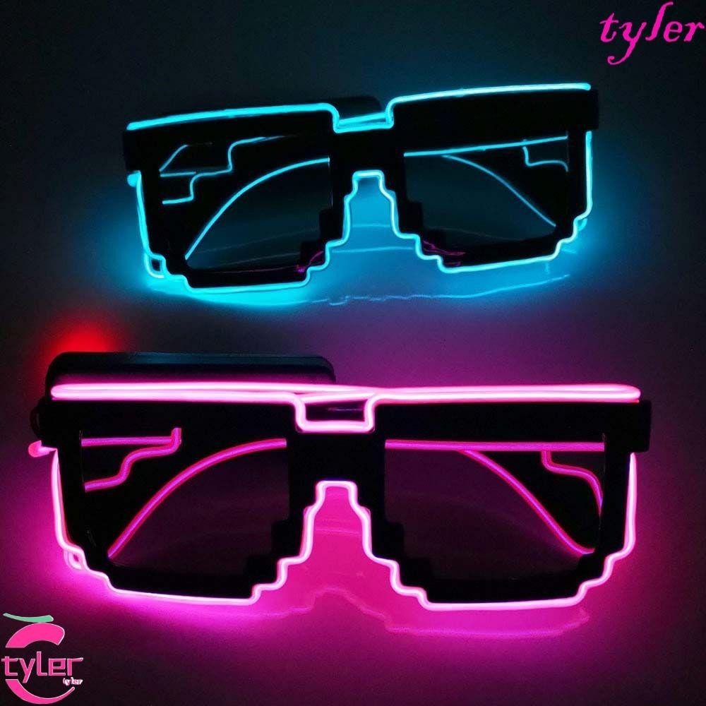 Tyler แว่นตาคอสเพลย์ เรืองแสง LED หลากสีสัน แฟชั่น สําหรับปาร์ตี้ฮาโลวีน