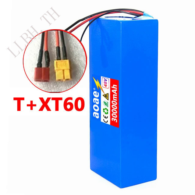 48V High Power 30000mAh Electric Bike 18650 Lithium Battery 13S5P 1000W Scooter Battery Pack 48V Ele