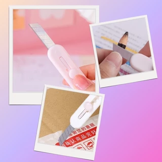 🌈 คัดเตอร์ มือแมว มีดคัดเตอร์ จิ๋ว มินิ ใบมีด คม ตัดกระดาษ พกพา อเนกประสงค์ วัดุพรีเมี่ยม 🌈