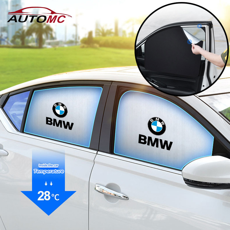 BMW ม่านบังแดดรถยนต์ ม่านบังแดดแม่เหล็ก ร่มกันแดดในรถ สำหรับ ติดหน้าต่างรถยนต์ ป้องกัน UV ม่านในรถยนต์ สำหรับ BMW 2 3 5 7 Series X1 X2 X3 X4 X5 X7 IX3 IX I7