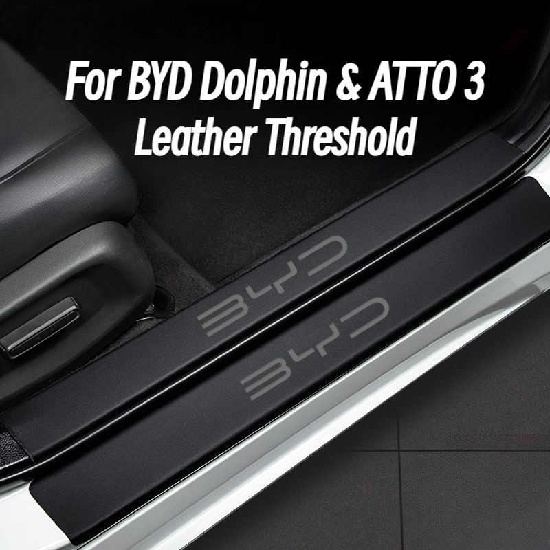 สติกเกอร์หนัง สําหรับติดตกแต่งประตูรถยนต์ BYD Dolphin ATTO 3 SEAL