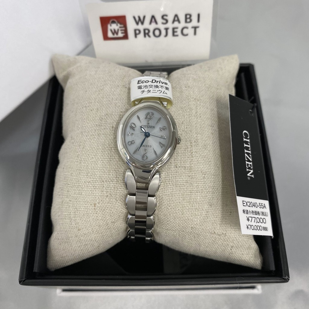 [Authentic★Direct from Japan] CITIZEN EX2040-55A Unused EXCEED Eco Drive Sapphire glass White Women Wrist watch นาฬิกาข้อมือ